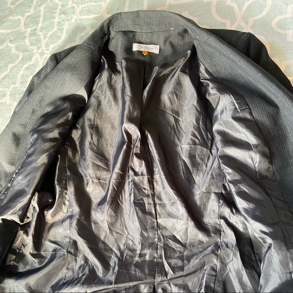 2/$10 Calvin Klein Black Pinstripe Blazer - Picture 3 of 7